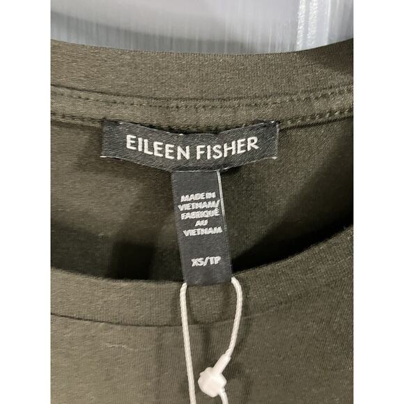 NEW Eileen Fisher Stretch Jersey Knit Crew Neck Long Top Size XS F2TFF-T5945M - Picture 2 of 6